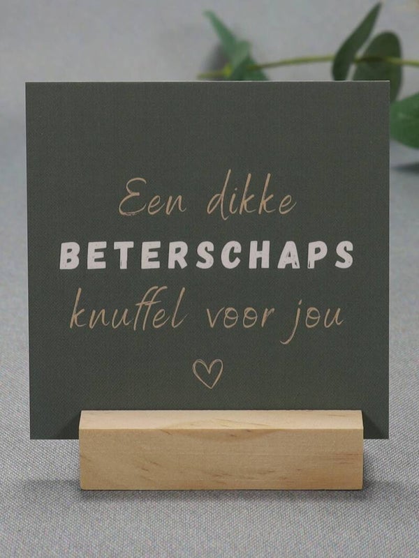 K | Een dikke beterschapsknuffel voor jou