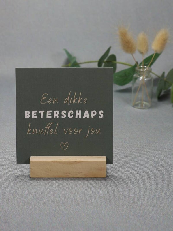 K | Een dikke beterschapsknuffel voor jou