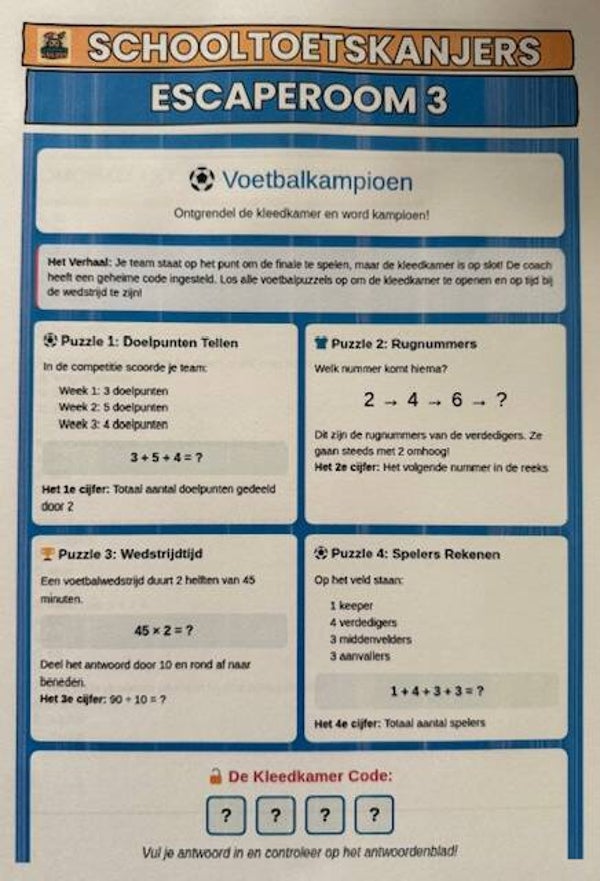 Bonus 4: Escaperoom 3 en 4