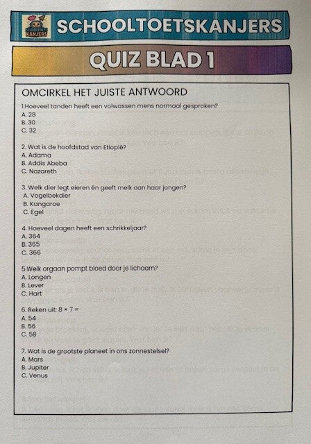 Bonus 7: Quiz met 42 vragen