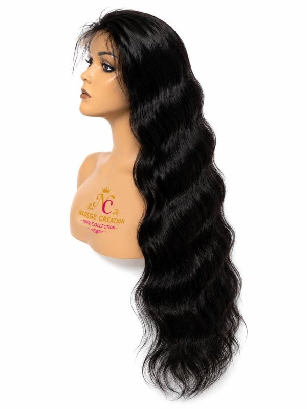 26 Inch Body Wave Lace Front Wig – Natural Black Human Hair Wig
