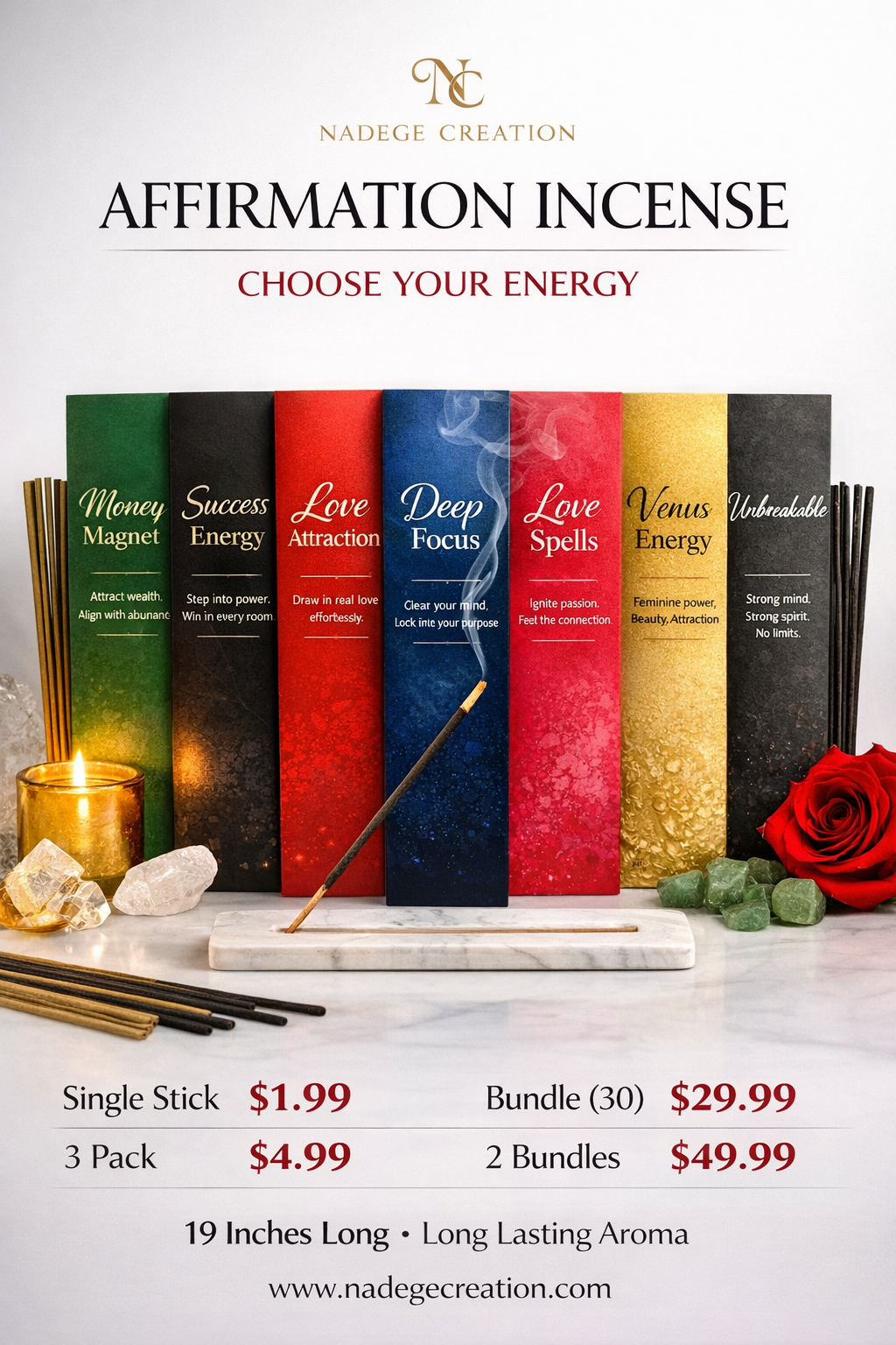 Affirmation Incense – Choose Your Energy