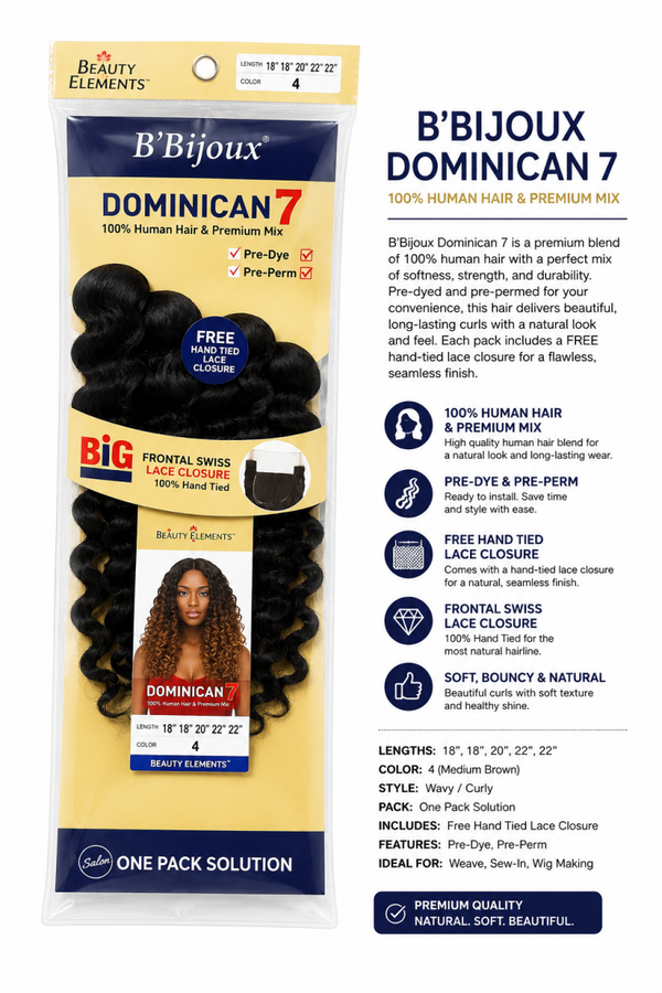 B'Bijoux Dominican 7 – GoGo Curl | Human Hair Premium Mix