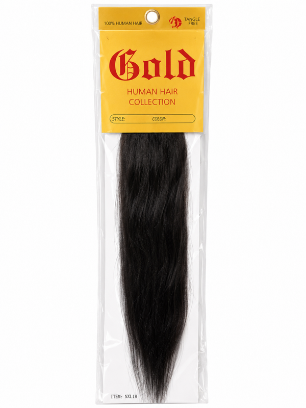 Gold Human Hair Collection – Premium Straight Hair Extension