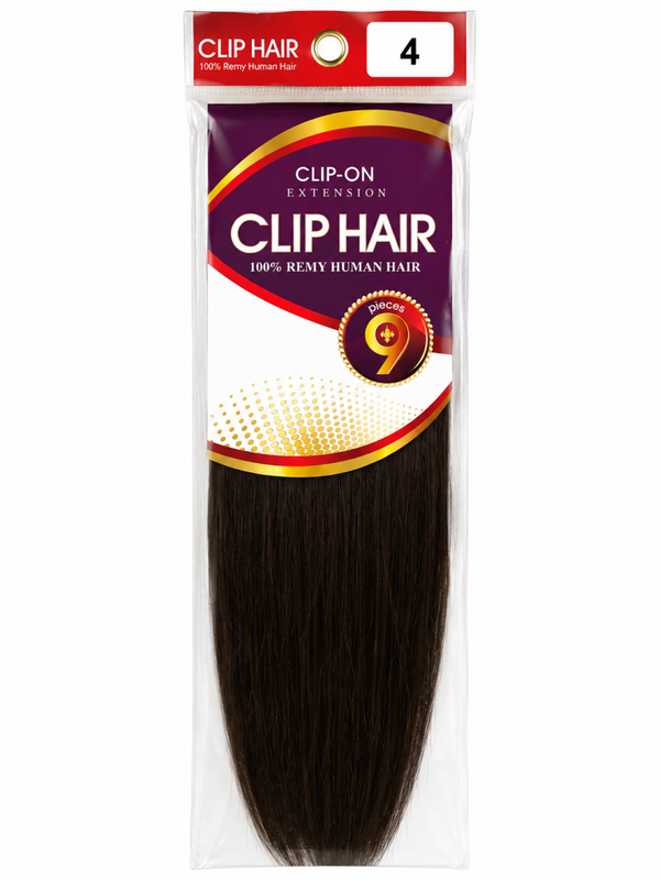 Clip Hair 100% Remy Human Hair – 9 Piece Clip-On Extension Set