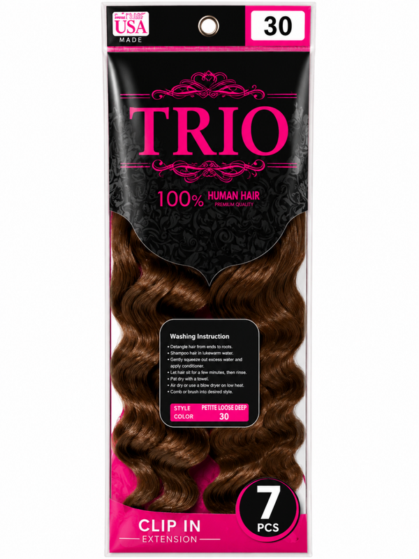 TRIO 100% Human Hair – Petite Loose Deep (Color 30)