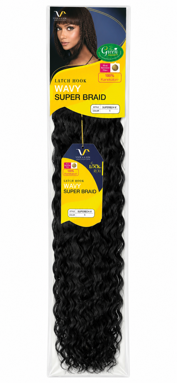 Latch Hook Wavy Super Braid – 100% Kanekalon Fiber