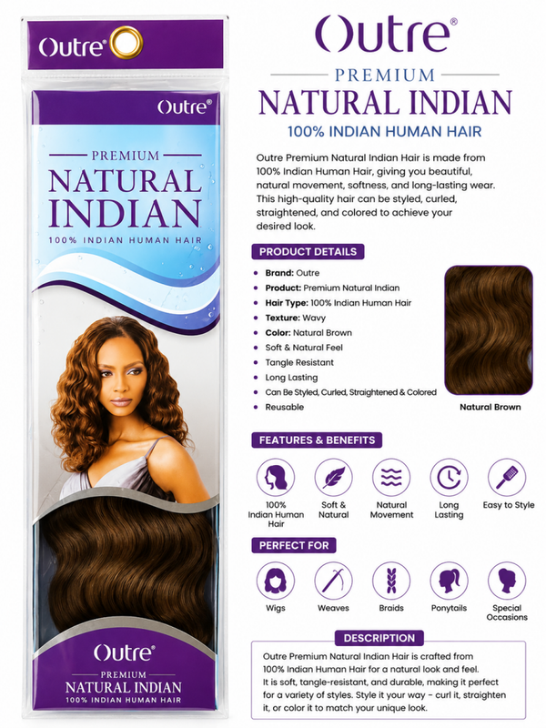 Outre Premium Natural Indian – 100% Indian Human Hair