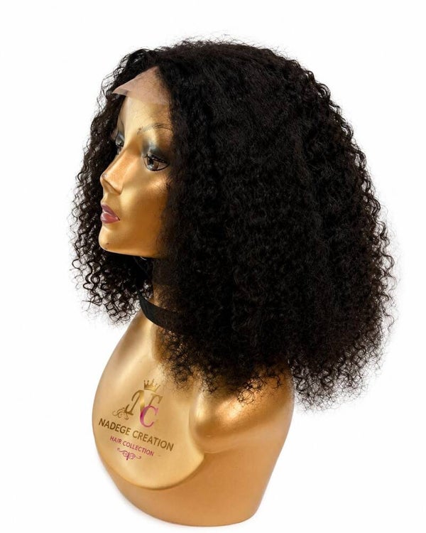 14” Water Wave Wig – Natural Black Lace Front