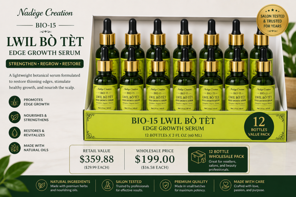 Bio-15 Lwil Bò Tèt – Wholesale Value Pack (12 × 2 oz and 4oz)