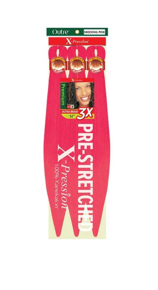 3X X-PRESSION PRE-STRETCHED BRAID 58″ Pink