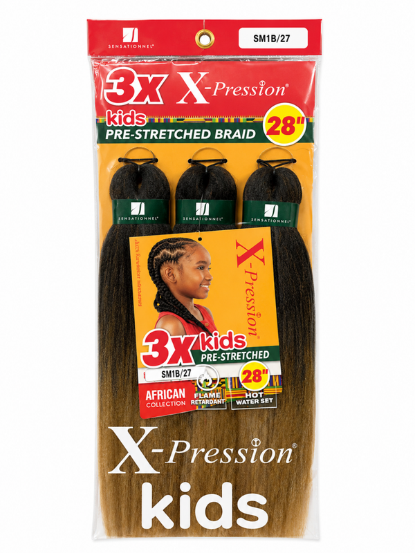 X-Pression Kids Pre-Stretched Braid Hair – 28"