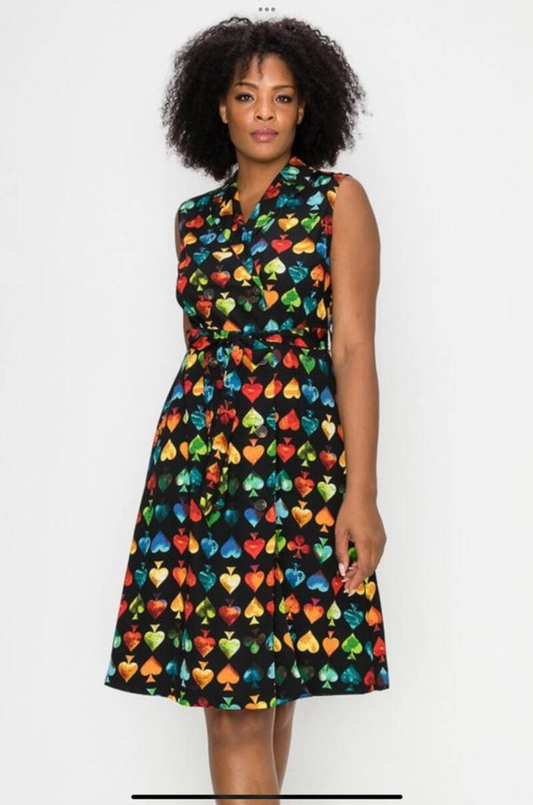 printed midi dress