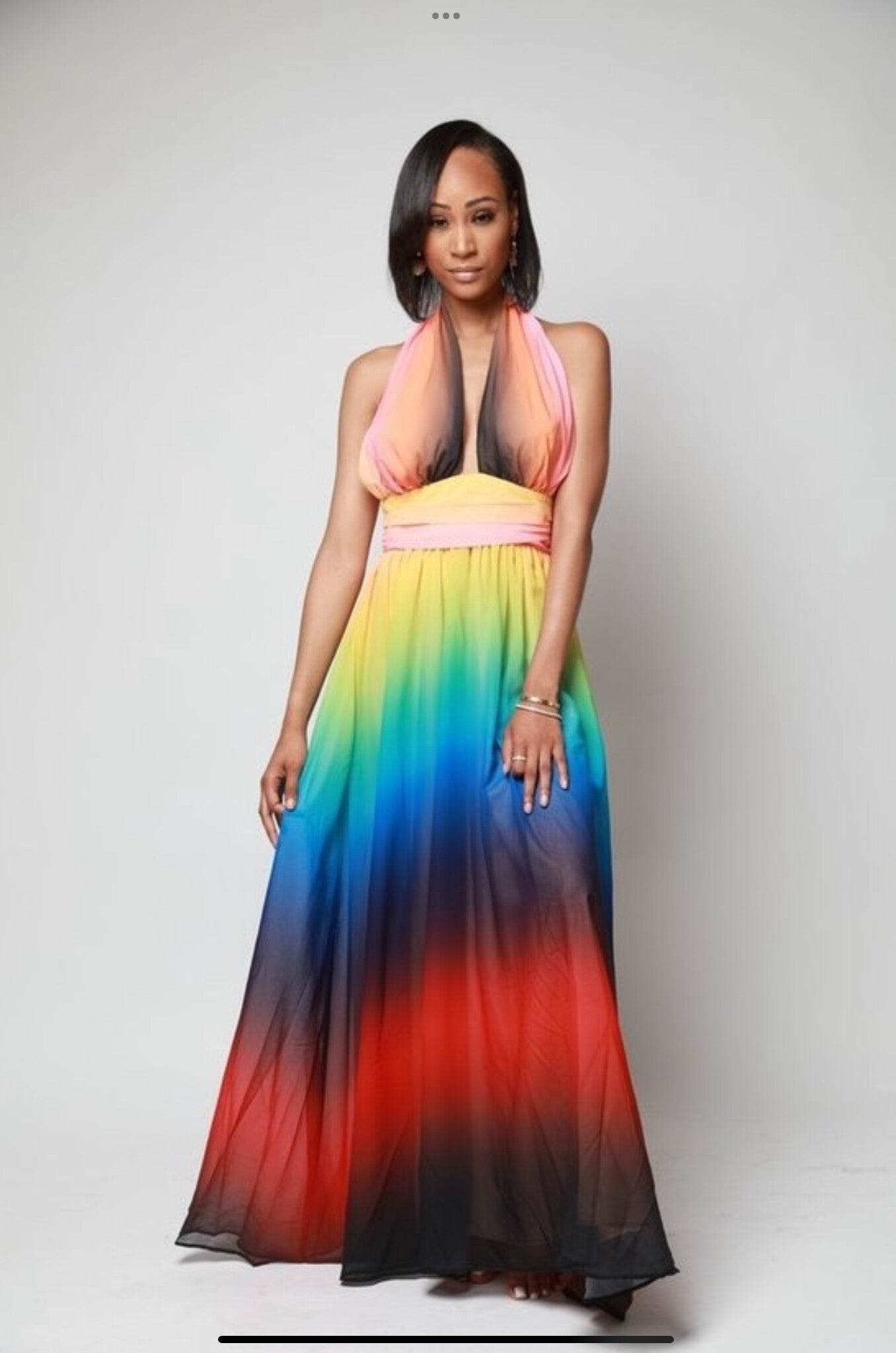 rainbow maxi dress