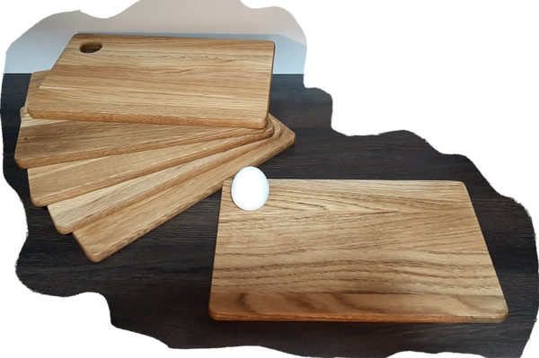 Frühstücksbrett mit Eierhalter 30x18