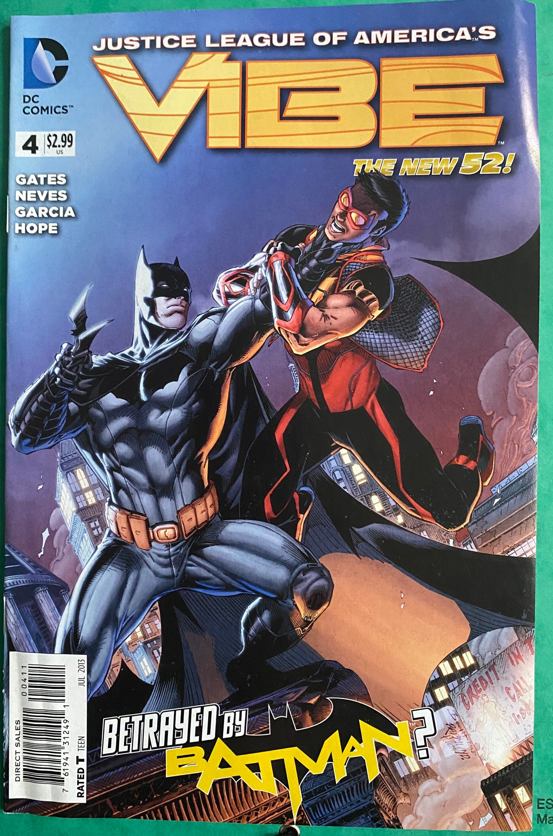 Justice League Of America  Vibe Betrayed By Batman ? n°4 Dc Comics The New 52