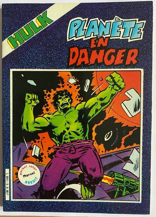 HULK TOME 5 PLANÈTE EN DANGER - COMICS MARVEL POCKET COLOR AREDIT ARTIMA 1983