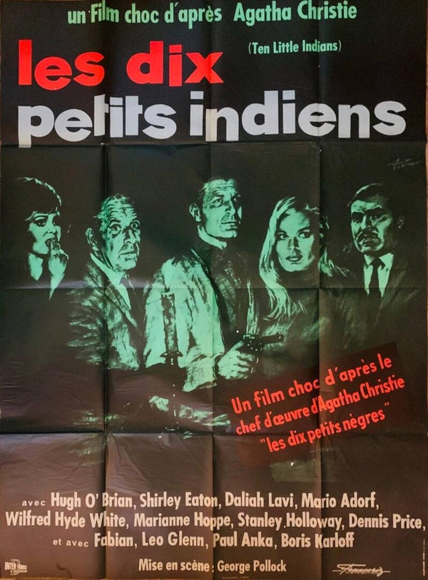 Affiche Cinéma Ancienne Les Dix Petits Indiens 1965 Agatha Christie | The Collector