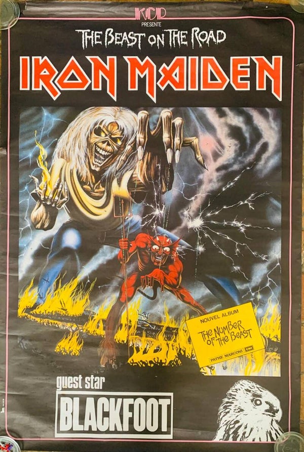 Affiche Concert Iron Maiden 1982 The Beast on the Road KCP / Tour Poster | The Collector