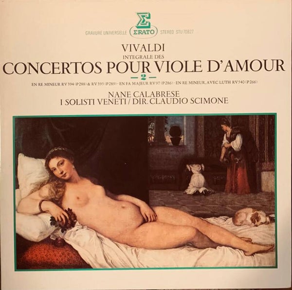 Concertos pour Viole d'Amour d'Antonio Vivaldi Album Volume 2 : Intégrale