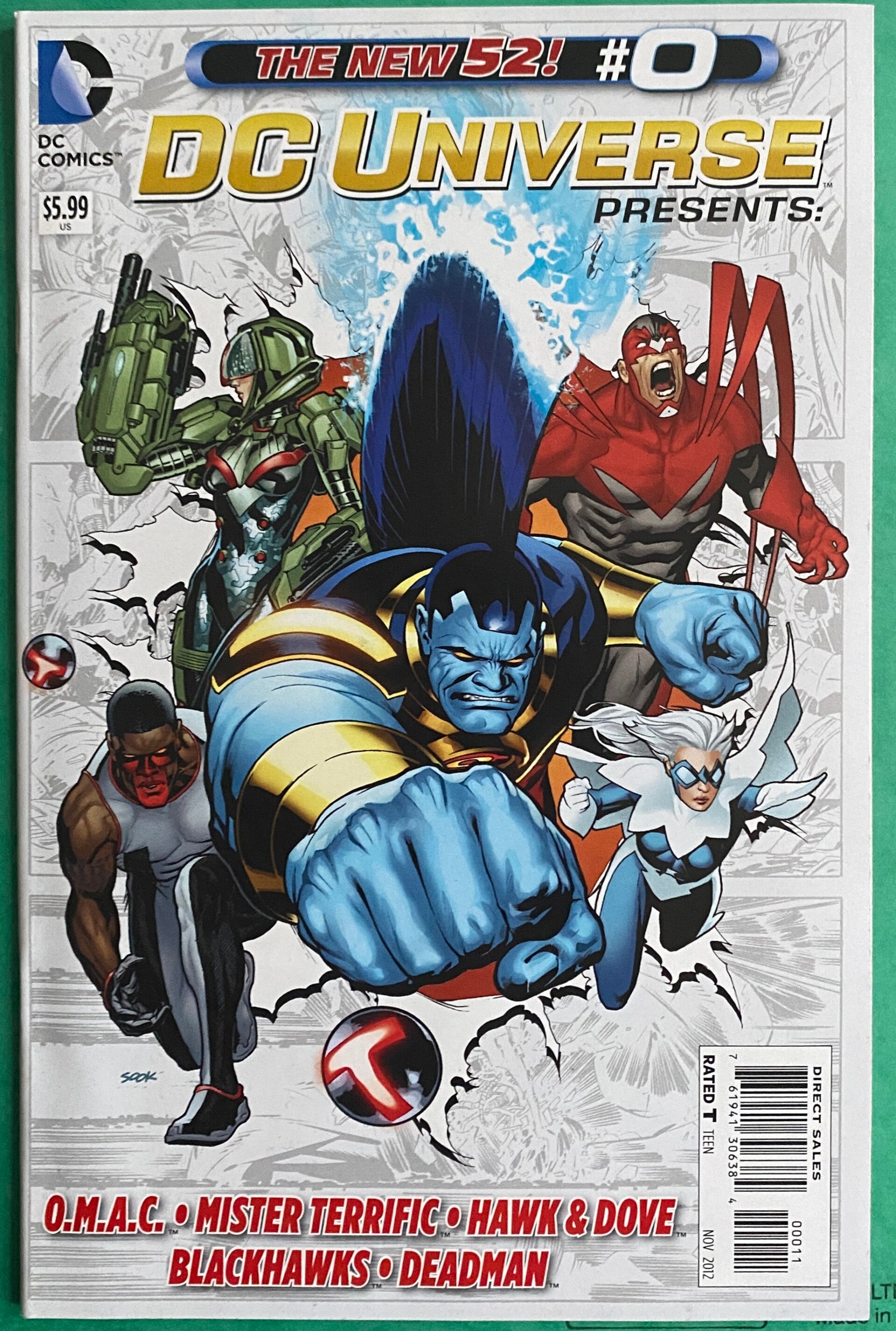 Dc Universe Presents O.M.A.C.MISTER TERRIFIC .HAWK & DOVE BLACKHAWKS .DEADMAN N° 0 The New 52