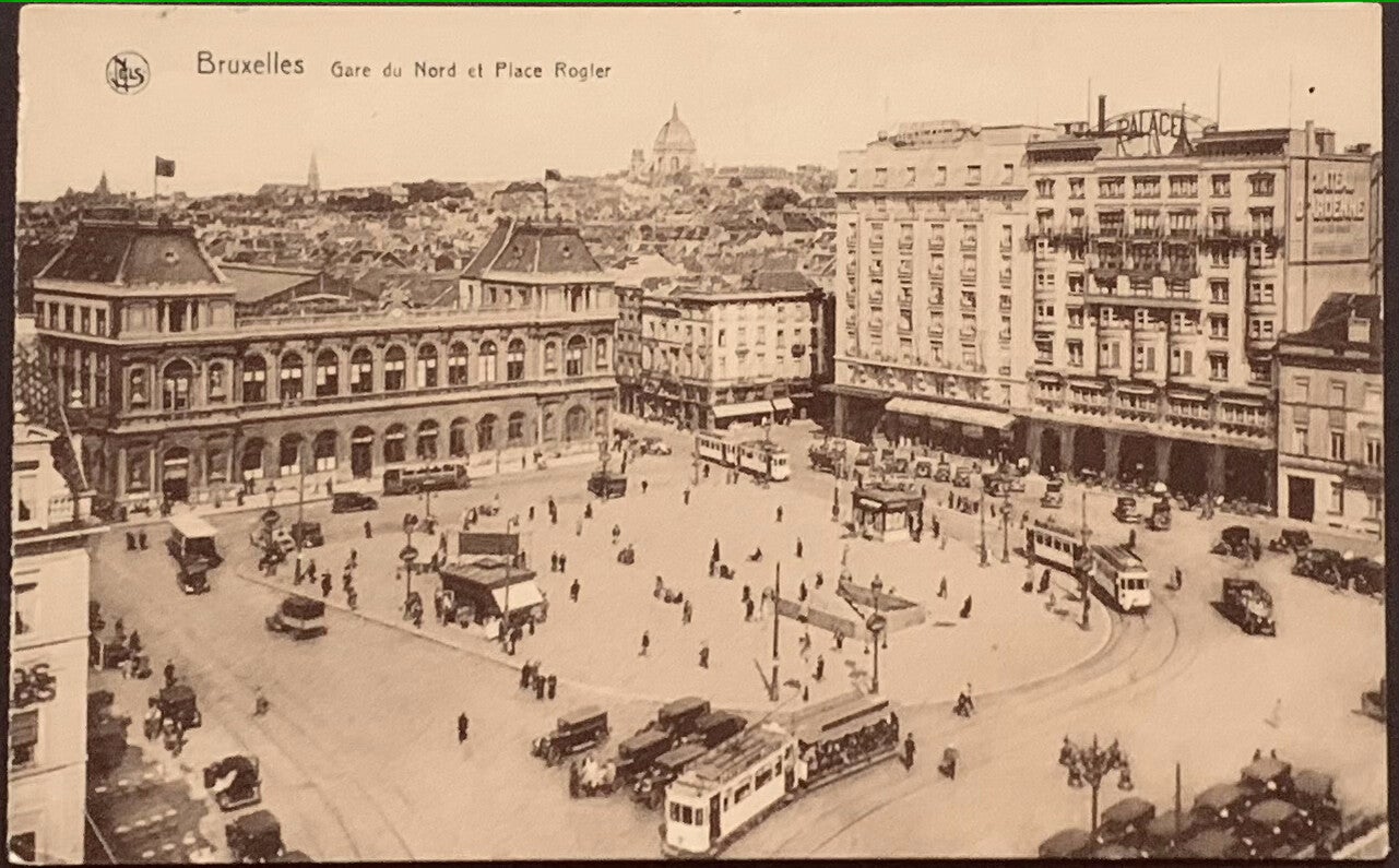 CPA Bruxelles Gare du Nord et Place Rogier