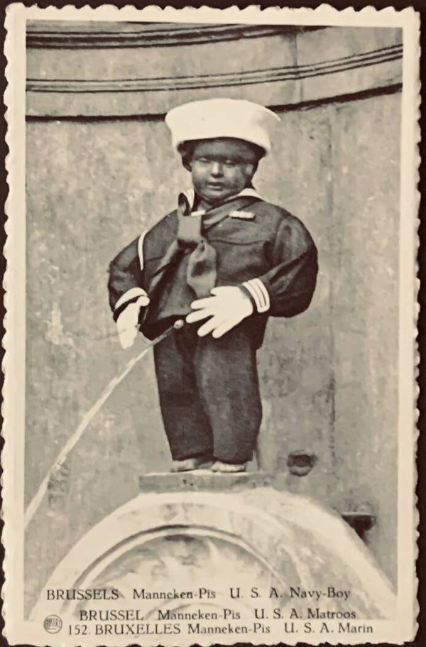 CPA Bruxelles Manneken-Pis U.S.A.Marin