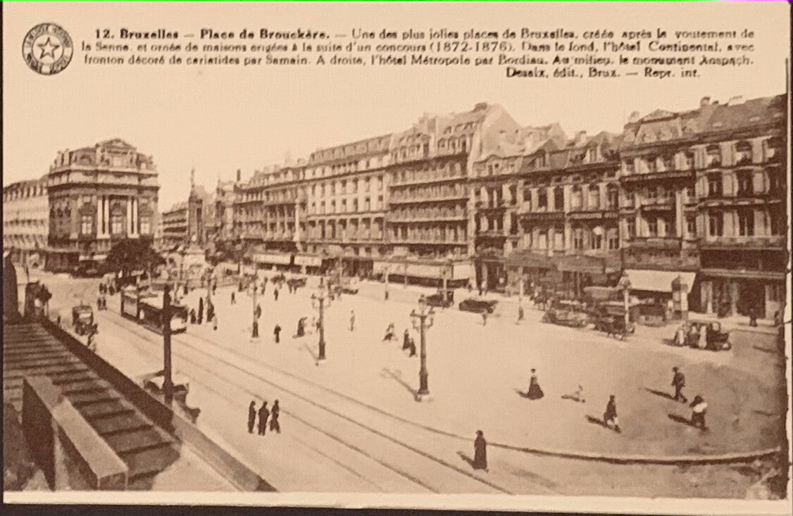 CPA Bruxelles Place de Brouckère une des plus jolies places de Bruxelles