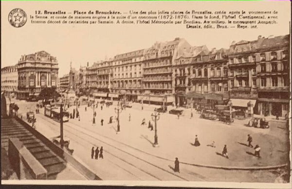 CPA Bruxelles Place de Brouckère une des plus jolies places de Bruxelles