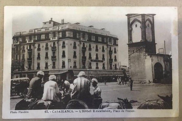 CPA CASABLANCA L'Hôtel Excelsior Place de France