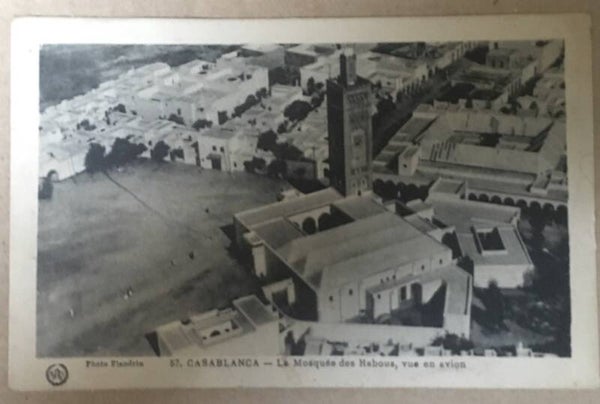 CPA CASABLANCA La Mosquée des Habous vue en avion