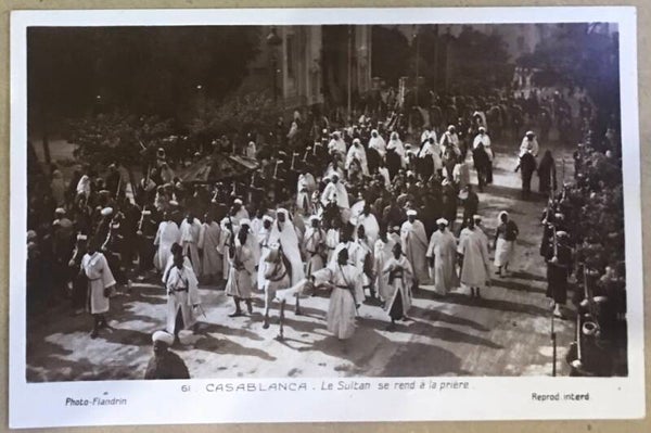 CPA CASABLANCA Le Sultan se rend à la prière