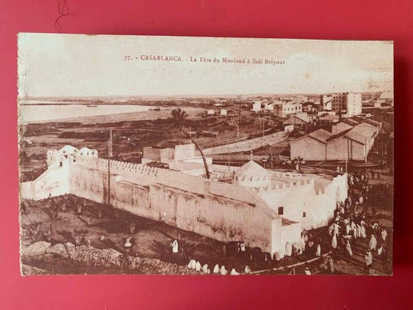 🇲🇦 CASABLANCA – La Fête du Mouloud à Sidi Belyout | Rare CPA n°77 | THE COLLECTOR