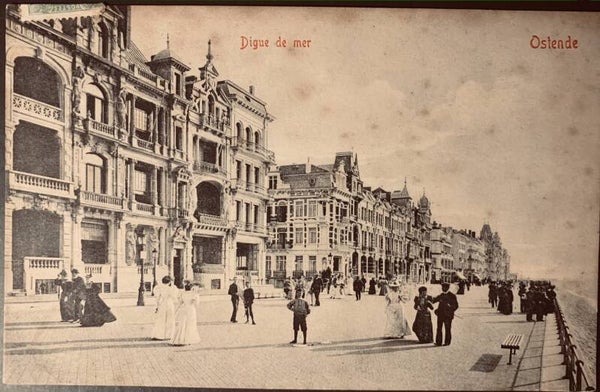 CPA Digue de mer Ostende ..