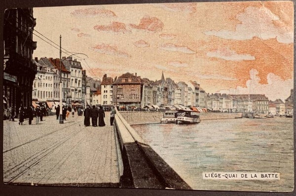 CPA en couleur Liège -Quai De La Batte