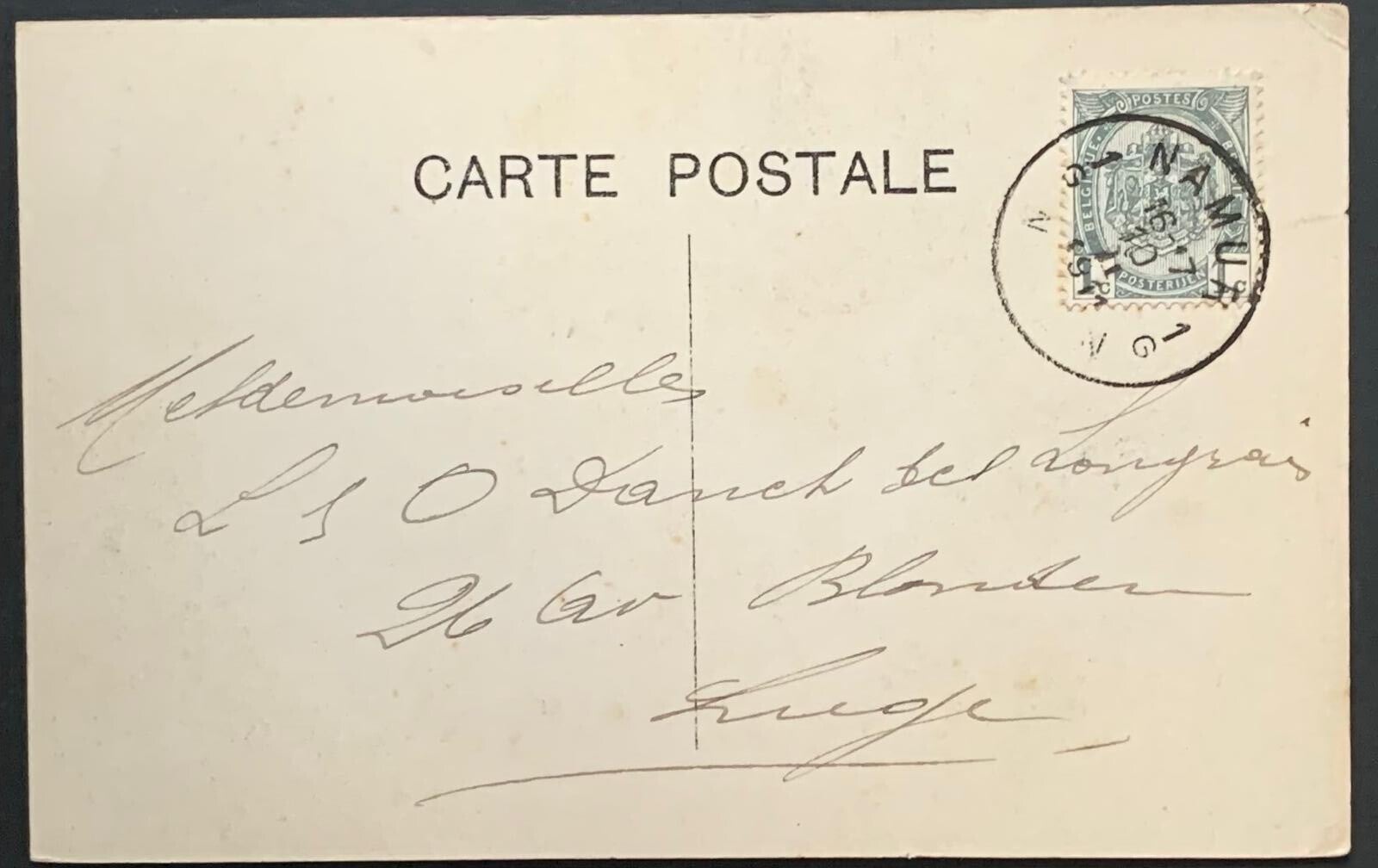 CPA  Liège document postal belge datant de 1911