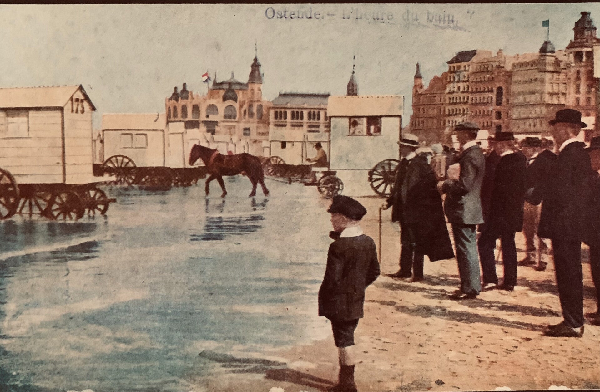 CPA Ostende l'heure Du bain