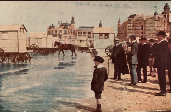 CPA Ostende l'heure Du bain