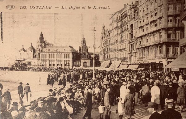 CPA Ostende La Digue et Le Kursaal .
