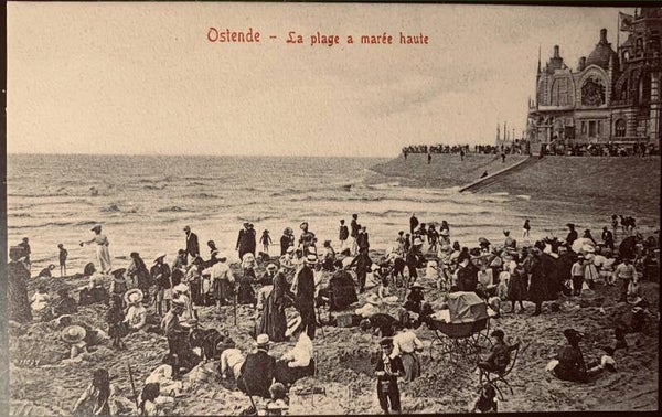 CPA Ostende La plage marée Haute