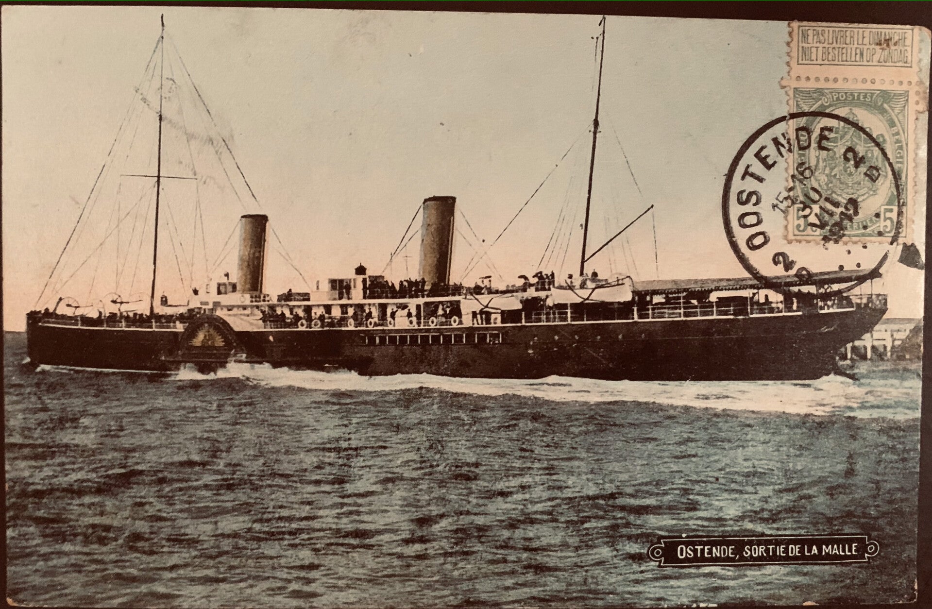 CPA Ostende Sortie De La Malle