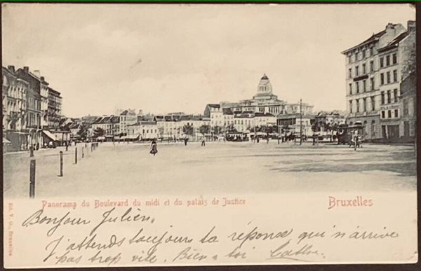 CPA Panorama du Boulecvard du midi du palais de Justice Bruxelles