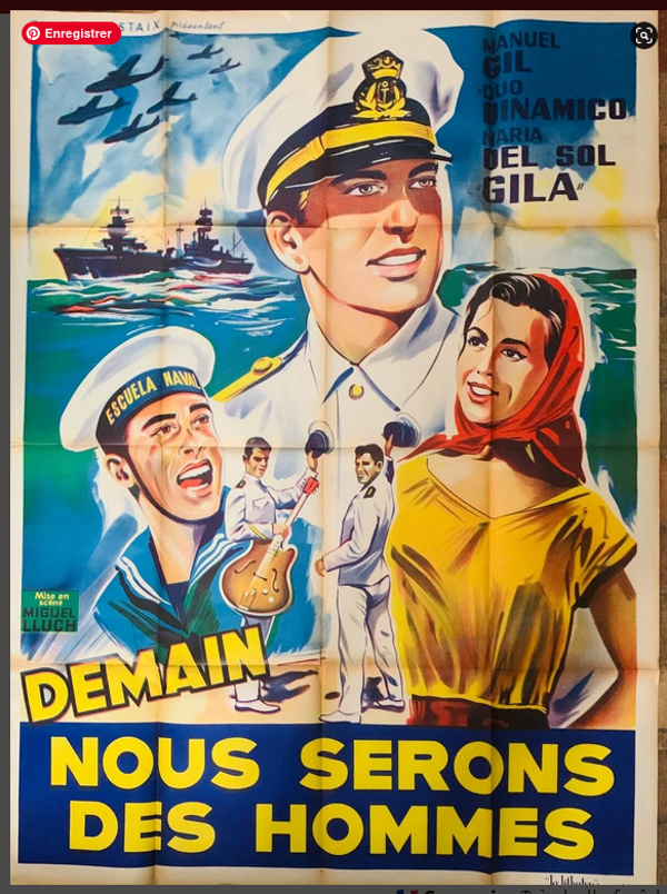 🇪🇸🇫🇷 DEMAIN NOUS SERONS DES HOMMES (1961) | Large Original French Movie Poster 116x158cm (46"x62")