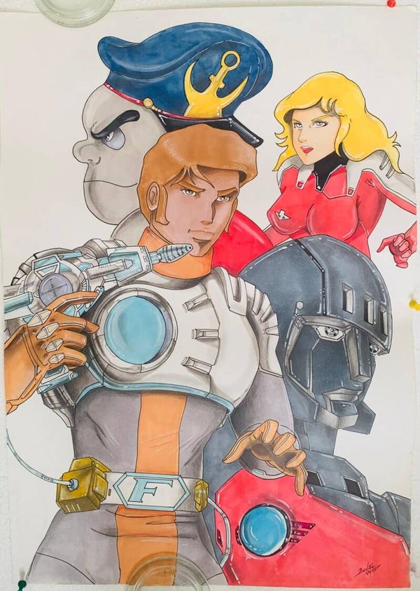Capitaine Flam 1980 Drawing Captain Future キャプテン・フューチャー | The Collector