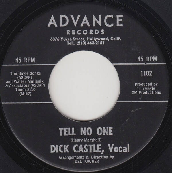 Dick Castle ‎– Tell No One