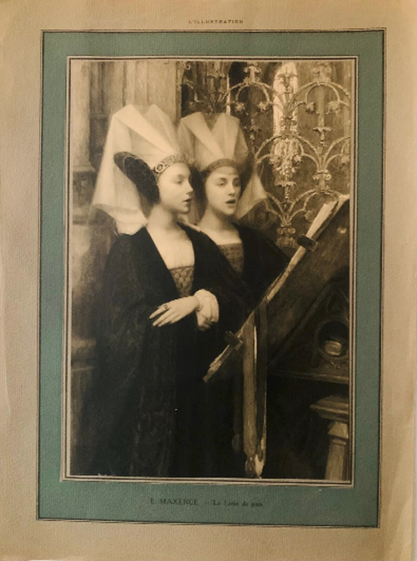 🇫🇷 EDGARD MAXENCE – Le Livre de paix (1913) | Original Art Print From L'Illustration Collector Edition