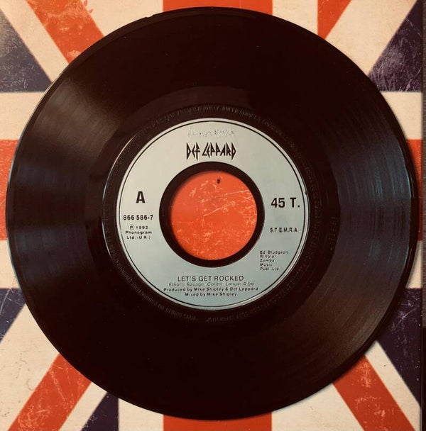 🔲 DEF LEPPARD Let's Get Rocked 7" Vinyl 1992 Bludgeon Riffola ORIGINAL Excellent (EX) THE COLLECTOR