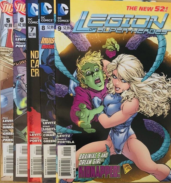 🇺🇸 💿 LEGION OF SUPER-HEROES The New 52! #5-9 Comic Lot 2012 DC Comics NM THE COLLECTOR
