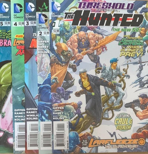🇺🇸 💿 THRESHOLD Presents: The Hunted The New 52! #1-5 Comic Lot 2013 DC Comics NM THE COLLECTOR
