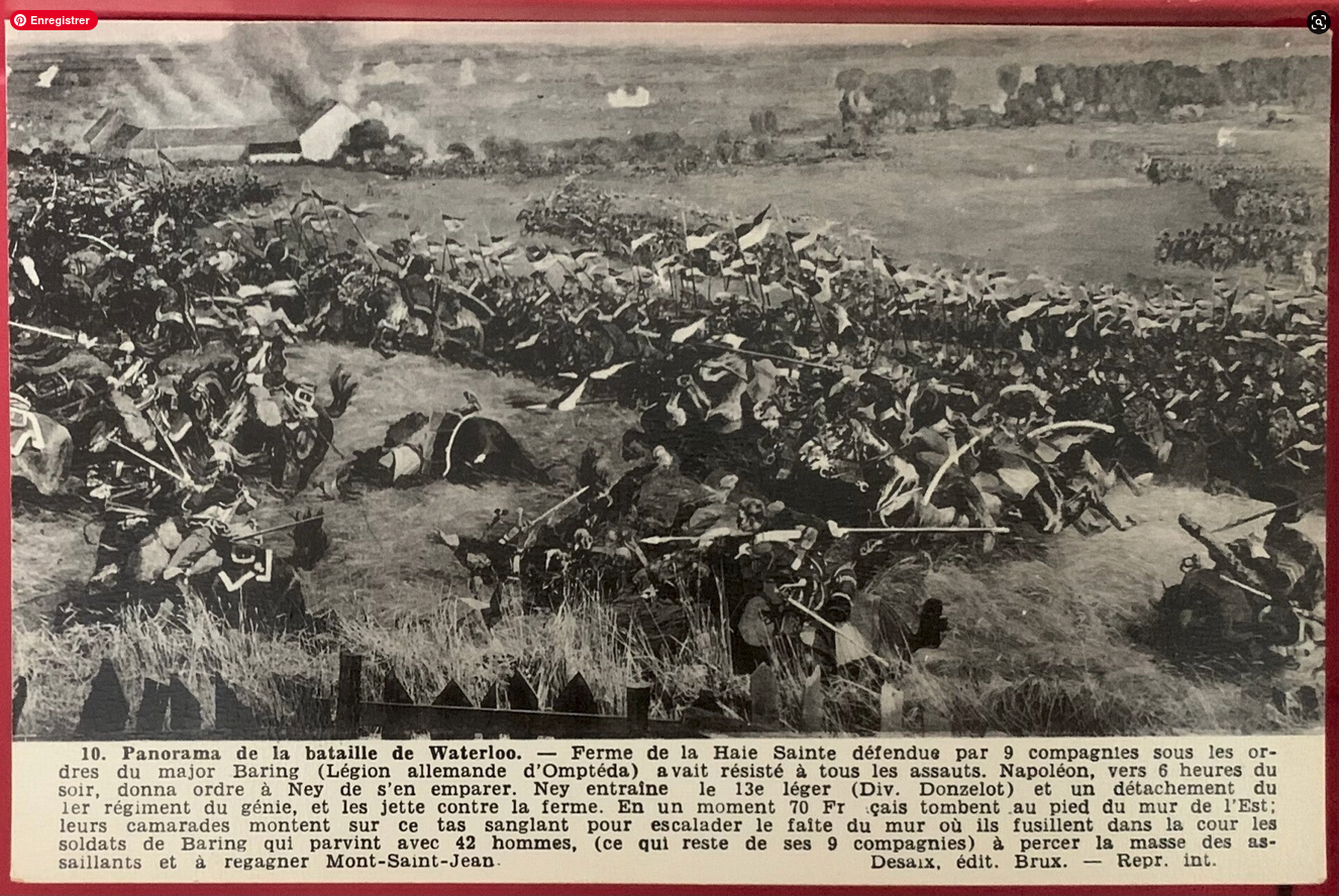 🇧🇪 BATAILLE DE WATERLOO – Ferme de la Haie Sainte (No. 10) | Carte Postale Historique d'Époque
